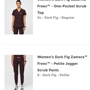 Figs Dark Fig Zamora Petite Jogger Pants